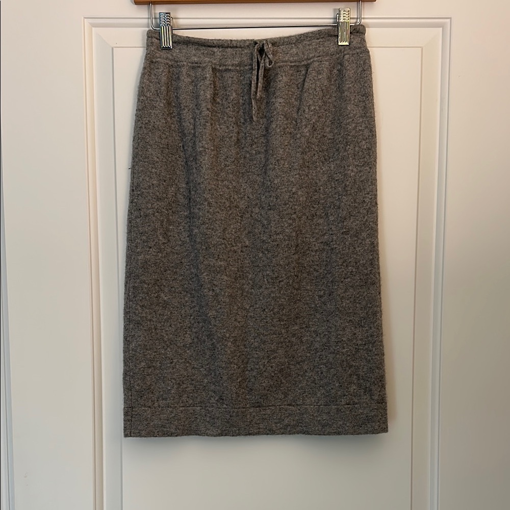 Vince Gray Wool Cashmere Pencil Skirt Knee-Length - Picture 3 of 6